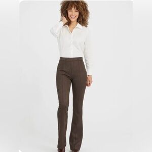 NWT Spanx Faux Suede Flare Pants, 3X, Dark Brown